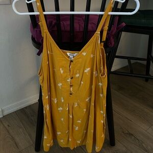 Sonoma mustard Yellow Floral Women's Top